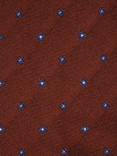 Cravatta 3 pieghe ruggine in seta/cotone MARTIN